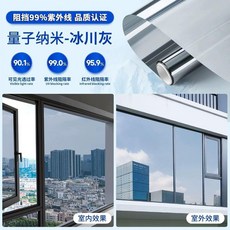 量子納米 黑不透 玻璃貼膜 隔熱防曬 阻擋99%紫外線, 冰川灰 超強隔熱/隔99%紫外線 加厚超,10釐米寬X15米長 贈送工具 15米優, 冰川灰 10釐米寬