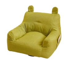 兒童沙發 卡通小熊沙發椅 寶寶閱讀椅子 可愛造型嬰兒座椅 懶人沙發 家用寶寶客廳迷你沙發, 綠色