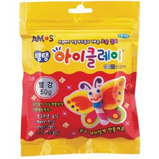 아모스 탱탱 아이클레이 파우치, 빨강, 50g, 1개