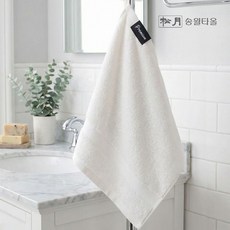 송월타올 모던 프리미엄 30수 그레이 고리수건 라벨 핸드타월, 화이트, 6세트
