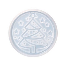 스노우플레이크 코스터 레진 몰드 크리스마스 트리 코스터 실리콘 몰드 DIY 에폭시 몰드 장식, 06 Christmas tree S