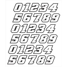 두꺼운 10mil 맞춤형 색상 야구 하키 풋볼 라크로스 소프트볼 헬멧 2가지 색상 블랙 화이트 숫자 스티커 데칼 세트 높이 트