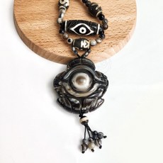 項鍊天珠 強力招財 順天珠 提升自信 帶來好運 保平安健康, 1個