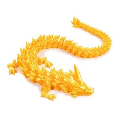 장식용 두뇌발달 3D 프린트 드래곤 에그 선물 보석 전체 크리스탈 수집 조각상 홈, 29 SILK GOLD 60CM