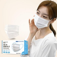 혜원클린 국산 3중 필터 KF-AD 덴탈마스크 대형 마스크 화이트 100매, 2개, 50매입