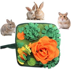 QMoveltyF 토끼 채집 매트 작은 동물을 위한 스너플 기니피그 햄스터 강아지 친칠라 고양이 17.7인치