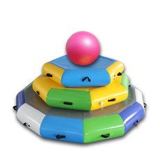 대형 공점프 풍선 체육대회 야유회 협동 놀이 에어벌룬 팽창 행사 게임 용품, 직경 1.5 m 핸들 8 개 (전송 로프 + 볼), 1개