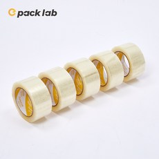 epacklab 투명 박스테이프 53MIC 48mm x 80m OPP 택배 포장테이프 이팩랩, 5개