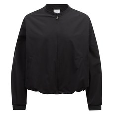 여성 라운드넥 숏 폴리 점퍼 L21D1JP152_BK