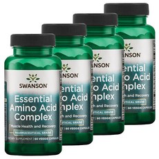 Swanson 斯旺森 必需胺基酸複合素食膠囊, 60顆, 4罐
