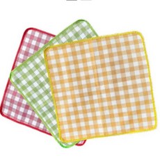 휴대용 1인용 포켓 체크 돗자리 50x50cm, 옐로우