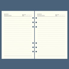 6공 바인더 속지 육공 A5 다이어리 리필 내지 100P, A5_줄지_100P