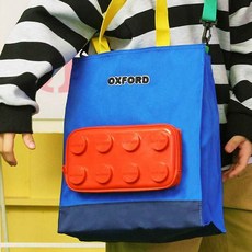 옥스포드 블럭 보조가방 블럭모양앞포켓 탈부착크로스
