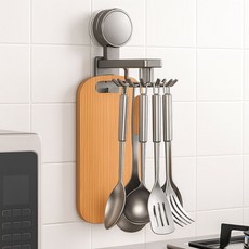 와일드윙 공간활용 최적화 회전식 조리도구 걸이 부착형, 1개, 다크 그레이