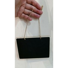【台灣現貨速發】鄉村風麻繩吊掛雙面小黑板12*16公分，居家辦公裝飾留言板