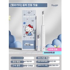 전동 칫솔 충전식 부드러운 소년 소녀 성인용 귀엽고, 1개, 전동칫솔  칫솔모2개+부드러운칫솔모+기계전체방수, 기본 모델명/품번