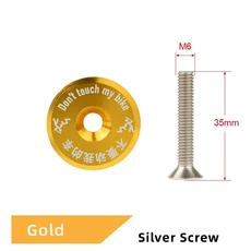 호환 자전거 3K 전체 카본 줄기 커버 헤드셋 상단 캡 SUS304 스테인레스 스틸 볼트 M6x35mm, 1개, 07 only silver bolt