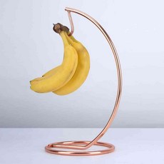 늘쎗트 바나나걸이 스탠드 홀더 철제 거치대, 바나나걸이-로즈골드
