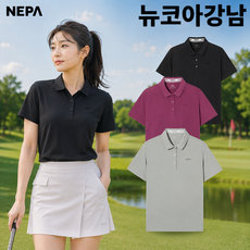 네파 여성 경량 반팔 폴로 티셔츠 # 냉감 기능성 카라티 # 흡습속건 스포츠 티셔츠 # 소취 메쉬 폴로티 # 여름 아웃도어 상의 7M45201