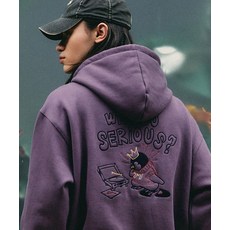 가까이 유니언즈 GAKKAI UNIONS 시리어스 펭귄 자수 후드 티 퍼플 G77700031PP 393606
