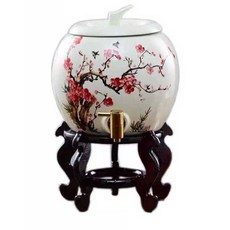 디스펜서물병 카페 디스펜서 물통 5L 동양화 도자기, 1개