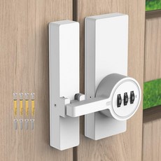 [ 673795 ] 비밀번호 180도 반도어 래치 키리스 접착 플립 3자리 조합 슬라이딩 도어 게이트 창고 침실 옷장용 접착제 및 나사가 포함된 캐비닛 잠금장치 (1개, [ 673795 ] 비밀번호 180도 반도어 래치, 키