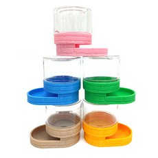 도마뱀 급수기 파충류 크레스티드게코 크레 게코 물그릇 사육장 용품, 초록, 1개