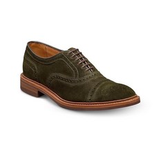 Allen Edmonds Men's Strandmok Oxford Hunting Green Suede 8 D
