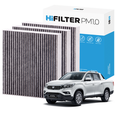 2+1 하이필터 PM 0.3 활성탄 자동차 에어컨 필터 KGM, 3개, 렉스턴 스포츠 칸 HI-M113