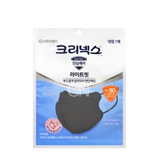 크리넥스 데일리 입체형 황사마스크 KF80 대형 마스크 블랙 BLACK, 1매, 100개