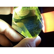晶棋 黃水晶藍針隨形水晶擺件, 1個