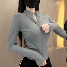 灰色防曬衣女夏季2025新款修身立領冰絲透氣防紫外線運動外套薄款