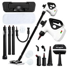Voltmate 볼트메이트 독일기술 올인원 고온 살균 핸디 고압 스팀 청소기 +틈새 살균 고온 청소기 창문 소파 거실 침대 +AS 5년, 횐색, HEB-818D