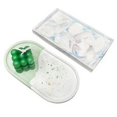 테라조 석고 트레이 몰드 긴 원형 긴 사각 택1