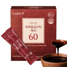 케어유 케어60 진세노사이드 고함량 국내산 6년근 고려 홍삼 스틱 50포 10ml, 1개, 50회분