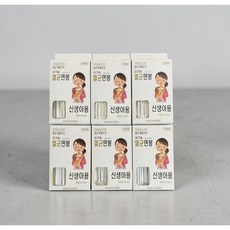 국내산 신생아 유기농 멸균면봉 개별포장, 6개, 30개입