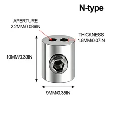 ZEXEF 10 50pcs 강철 와이어 로프 클램프 스테인레스 스틸 케이블 클립 더블 홀 조정 가능한 나사 고정 하드웨어 액세서리, N 10PCS