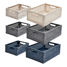 수납정리함 수납박스 캠핑 바구니 브레인 폴딩박스, 네이비, 260x190x100_네이비