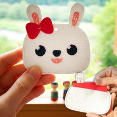 가죽공예 키트 카드지갑 DIY 노인 어르신 중학생 고등학생 수업 프로그램 재료 토끼
