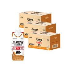 정식품 그린비아 프로틴밀 액티브 아몬드와호두맛 프로틴음료 고단백질영양설계 아르기닌 저당설계, 54개, 250ml