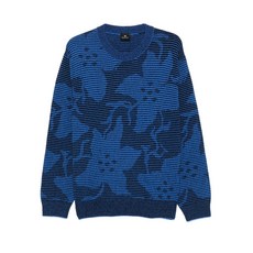 PS폴스미스 스트라이프 플로럴 패턴 스웨터