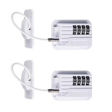 YAPOGI 냉장고 자물쇠 시건장치 사물함 잠금장치 흰색, 화이트, 2세트