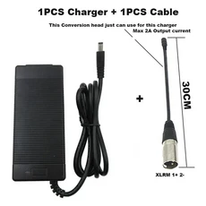 42V 2A 리튬 배터리 충전기 36V 10S 10AH XLRM DC 8MM 변환 헤드, 02 AU, 03 DC XLRM