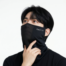 굿케어 UV 자외선 차단 마스크 골프 스포츠 쿨 냉감 러닝 마스크, FREE+블랙1개, 1개