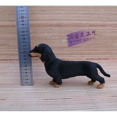 닥스훈트인형 강아지 애착인형 단모 선물 안고자는 귀여운, 서 있는 아이 12cm, 1개