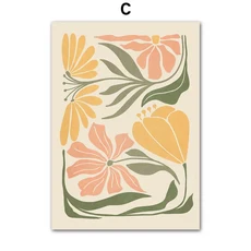 Abstract Flower Market Peony Daisy Leaves Wall Art Canvas Painting Vintage Posters And Prints Pictur, 06 50X70 cm No Framed, 05 C