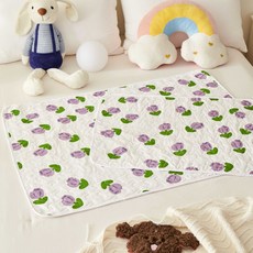 DFMEI 兒童超大嬰兒隔尿墊姨媽月經生理期女學生宿舍防水透氣牀墊, 1個, 鬱金香花【四層防水】