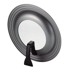 펄 금속 유리창 포함 서다 프라이팬 냄비 뚜껑 24_28cm용 실리콘 가공 스탠딩 팬 커버 오일 마스터 H-7898