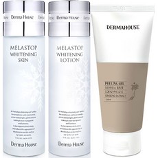 멜라스톱 화이트닝 2종(미백스킨+미백로션)+필링젤 / 미백기능성 잡티관리 칙칙한피부 / 피부결 정돈, 1세트