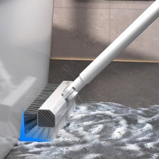 SMTONE 화장실 청소솔 V라인 180도회전 틈새 모서리 욕실 바닥 청소브러쉬 밀대, 화이트, 1개
